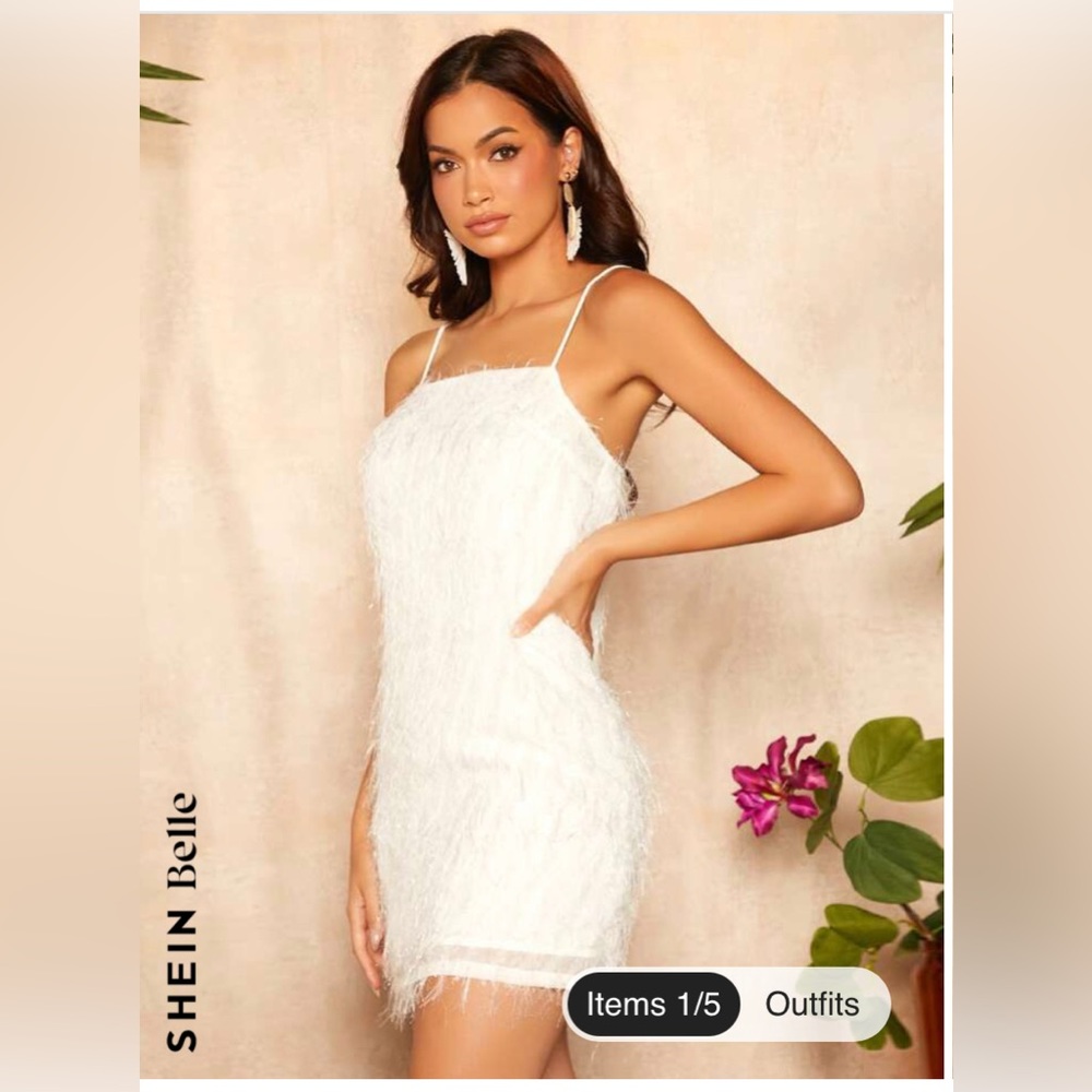 White Fluffy Cami Dress *Perfect for a Bride!!!*